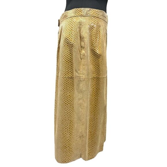 Persona Marina Rinaldi Python Print Leather Skirt Sz 23 (M) - Picture 6 of 16